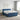 Pat boxspring cu saltea albastru 180 x 200 cm Țesătură