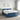 Pat boxspring cu saltea albastru 140 x 190 cm Țesătură