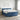 Pat boxspring cu saltea albastru 180 x 200 cm Țesătură