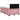 Pat boxspring cu saltea cu headboard Roz 120 x 200 cm Catifea