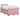 Pat boxspring cu saltea cu headboard Roz 120 x 200 cm Catifea