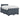 Pat boxspring cu saltea Gri închis 120 x 200 cm Catifea