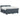 Pat boxspring cu saltea Gri închis 140 x 190 cm Catifea