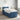 Pat boxspring cu saltea albastru 100 x 200 cm Țesătură