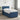Pat boxspring cu saltea albastru 90 x 190 cm Țesătură