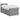 Pat boxspring cu saltea Gri deschis 100 x 200 cm Țesătură