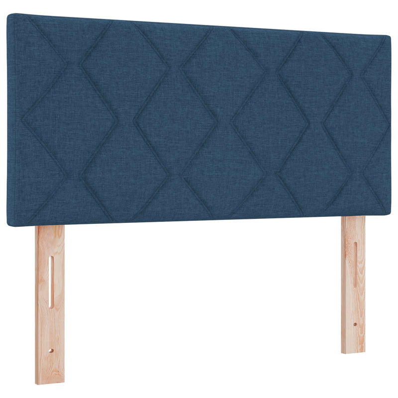Pat boxspring cu saltea albastru 100 x 200 cm Țesătură