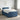 Pat boxspring cu saltea albastru 120 x 190 cm Țesătură