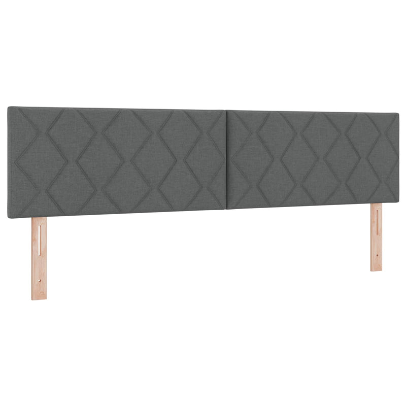 Pat boxspring cu saltea Gri închis 180 x 200 cm Țesătură