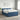 Pat boxspring cu saltea albastru 140 x 190 cm Țesătură