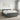 Pat boxspring cu saltea Gri închis 200 x 200 cm Țesătură