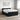 Pat boxspring cu saltea Negru 200 x 200 cm Țesătură