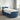 Pat boxspring cu saltea albastru 100 x 200 cm Țesătură