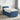 Pat boxspring cu saltea albastru 100 x 200 cm Țesătură