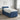 Pat boxspring cu saltea albastru 100 x 200 cm Țesătură