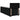 Pat boxspring cu saltea cu headboard Negru 90 x 200 cm Țesătură