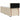 Pat boxspring cu saltea cu headboard Crem 100 x 200 cm Țesătură