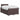 Pat boxspring cu saltea Maro închis 120 x 190 cm Țesătură