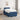Pat boxspring cu saltea albastru 120 x 200 cm Țesătură