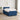 Pat boxspring cu saltea albastru 120 x 200 cm Țesătură