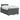 Pat boxspring cu saltea Gri închis 120 x 200 cm Țesătură