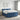 Pat boxspring cu saltea albastru 200 x 200 cm Țesătură