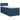Pat boxspring cu saltea albastru 80 x 200 cm Țesătură