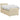 Pat boxspring cu saltea cu headboard Crem 80 x 200 cm Țesătură