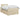 Pat boxspring cu saltea cu headboard Crem 120 x 190 cm Țesătură