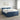 Pat boxspring cu saltea albastru 180 x 200 cm Țesătură