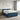 Pat boxspring cu saltea albastru 140 x 190 cm Țesătură