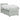 Pat boxspring cu saltea Gri deschis 90 x 190 cm Catifea