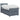 Pat boxspring cu saltea Gri închis 90 x 190 cm Catifea