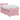 Pat boxspring cu saltea cu headboard Roz 90 x 200 cm Catifea