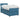 Pat boxspring cu saltea Albastru închis 100 x 200 cm Catifea