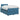 Pat boxspring cu saltea albastru 120 x 190 cm Catifea