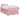 Pat boxspring cu saltea cu headboard Roz 120 x 200 cm Catifea
