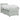 Pat boxspring cu saltea Gri deschis 90 x 190 cm Catifea