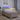 Pat box spring cu saltea și LED Crem 100 x 200 cm Țesătură