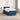 Pat box spring cu saltea și LED albastru 120 x 190 cm Țesătură