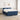 Pat box spring cu saltea și LED albastru 140 x 190 cm Țesătură