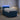 Pat box spring cu saltea și LED albastru 80 x 200 cm Catifea