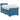 Pat box spring cu saltea și LED albastru 80 x 200 cm Catifea