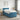 Pat box spring cu saltea și LED albastru 80 x 200 cm Catifea