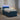 Pat box spring cu saltea și LED albastru 80 x 200 cm Catifea