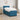 Pat box spring cu saltea și LED albastru 80 x 200 cm Catifea