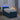 Pat box spring cu saltea și LED albastru 80 x 200 cm Catifea