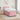 Pat box spring cu saltea și LED Roz 100 x 200 cm Catifea