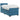 Pat box spring cu saltea și LED albastru 100 x 200 cm Catifea