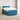 Pat box spring cu saltea și LED albastru 120 x 190 cm Catifea